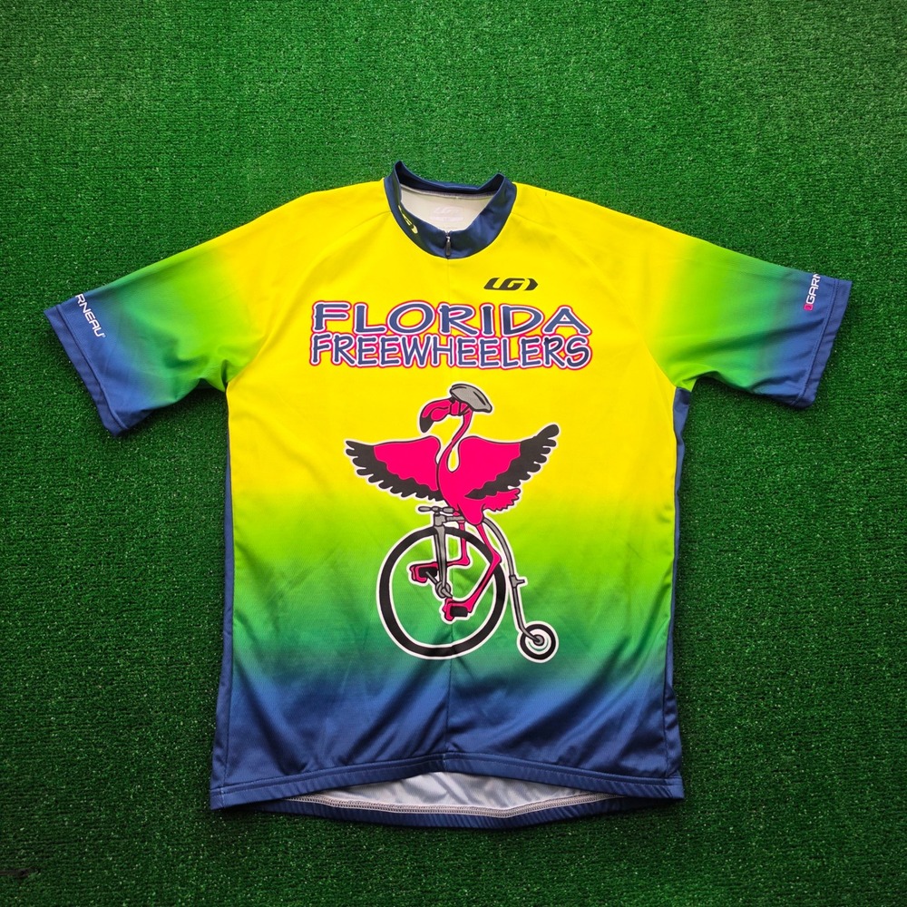 Louis Garneau Florida Freewheelers Cycling Jersey Mens Large Performance